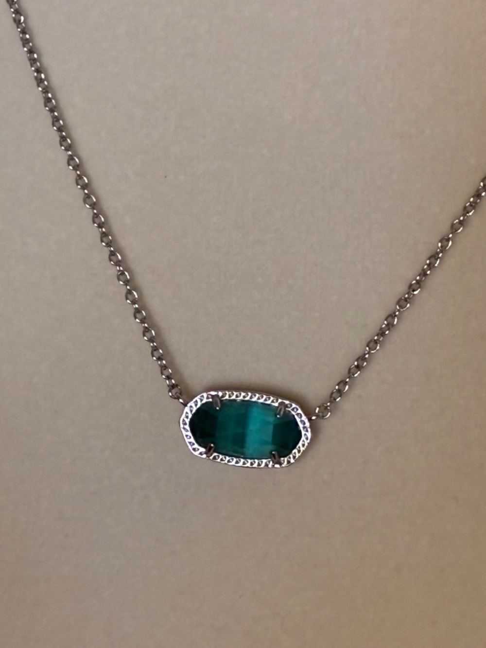 Kendra Scott Elisa necklace with aqua stone
